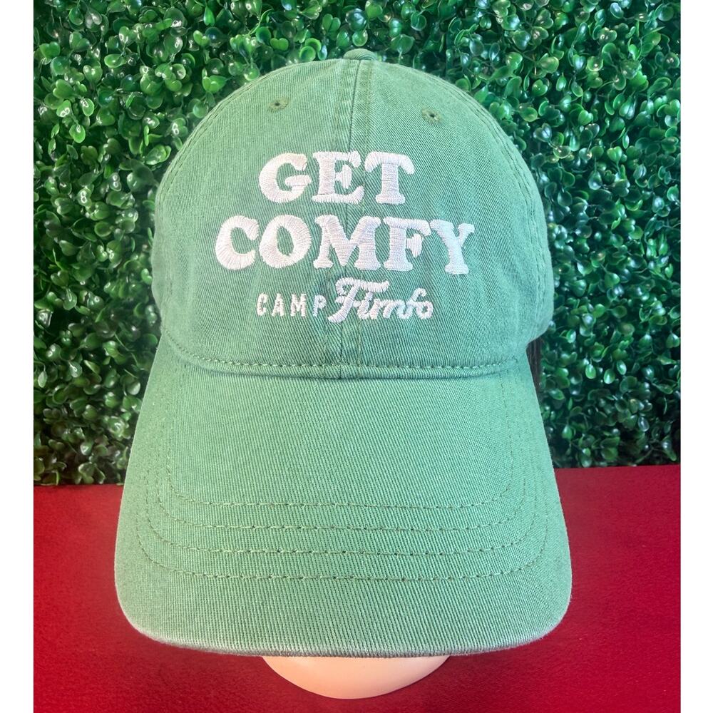 Cap America Camp Funfo Get Comfy Hat Sage Green Adjustable Embroidered Cap